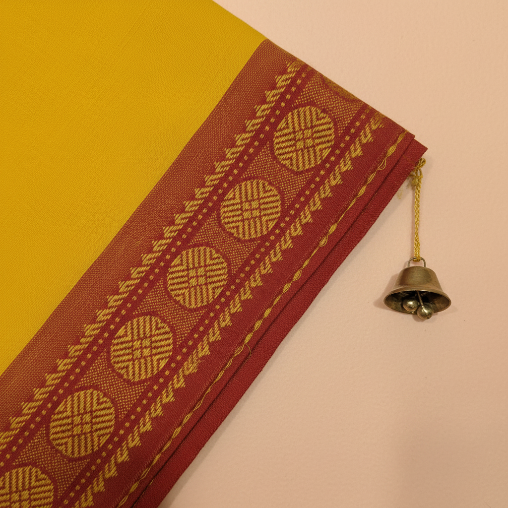 KUBERAN YELLOW COTTON DANCE PRACTICE SAREE