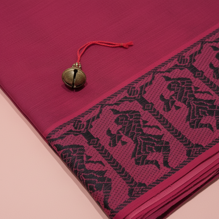 KUBERAN PINK COTTON DANCE PRACTICE SAREE