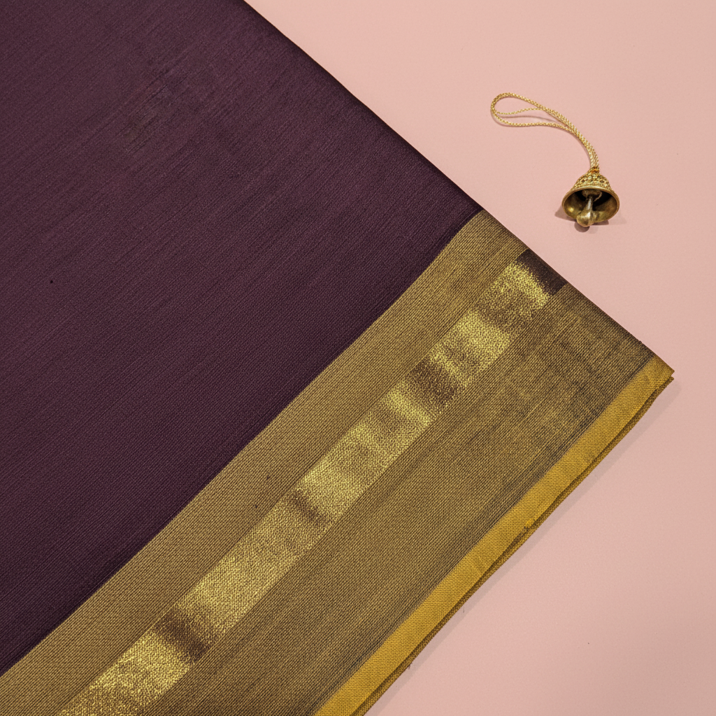 KUBERAN BROWN COTTON DANCE PRACTICE SAREE