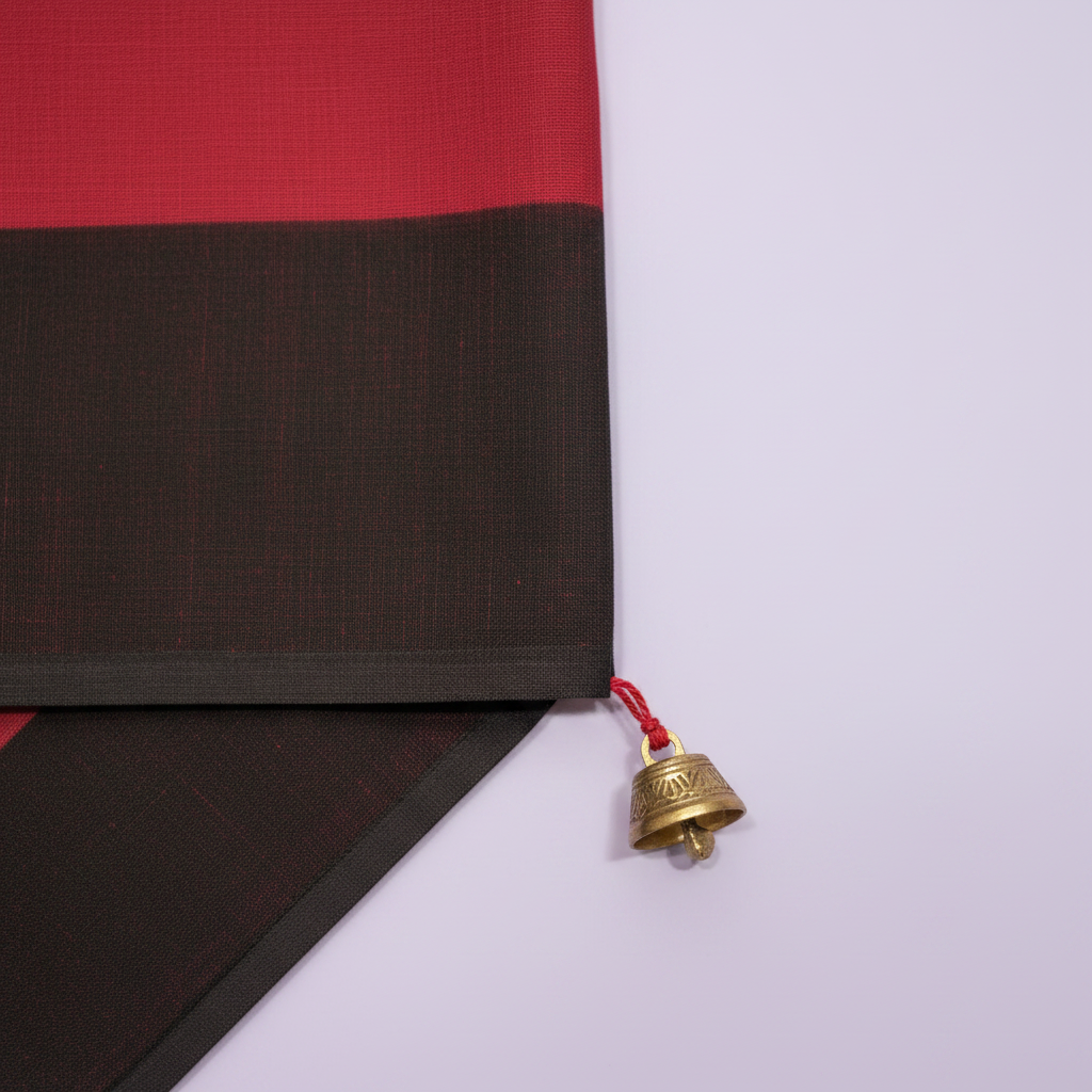 KUBERAN RED COTTON DANCE PRACTICE SAREE