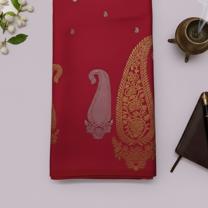 Pallu Section with Ornate Motifs