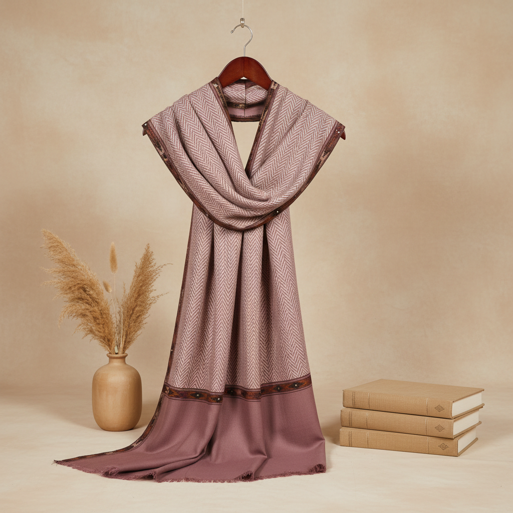Kuberan Herringbone Chevron Pashmina Shawl Blend