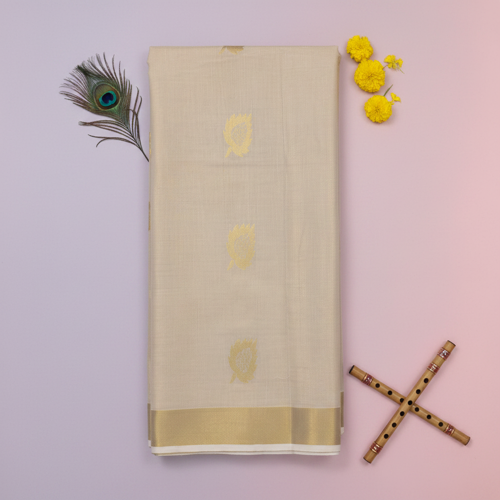 KUBERAN WHITE KERALA KASAVU SAREE
