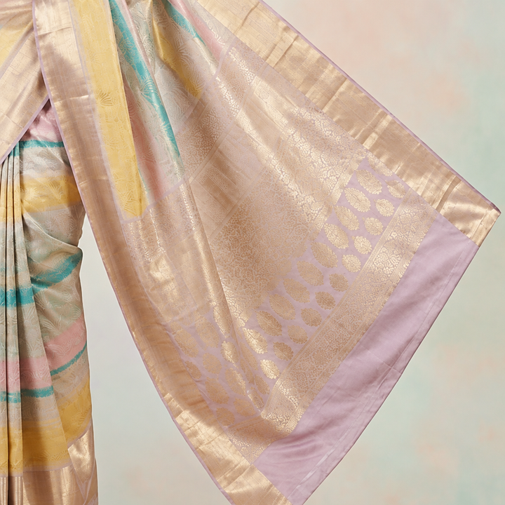 Pastel saree pallu-detail preview