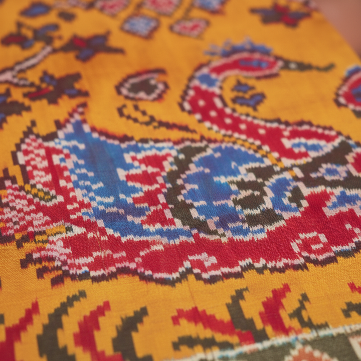 KUBERAN YELLOW POCHAMPALLY SILK SAREE