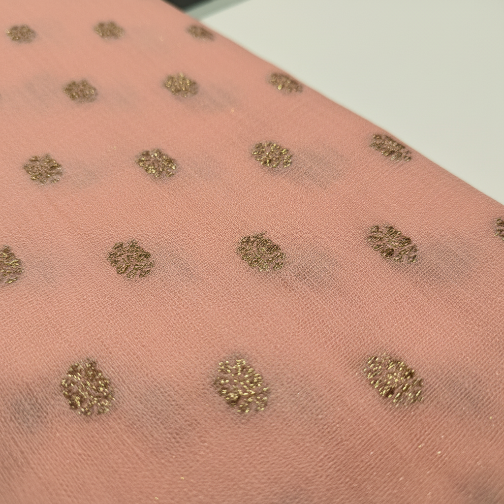 KUBERAN PEACH RAW SILK SAREE