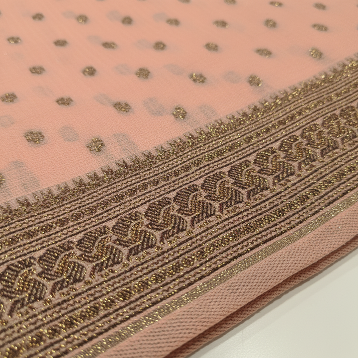 KUBERAN PEACH RAW SILK SAREE