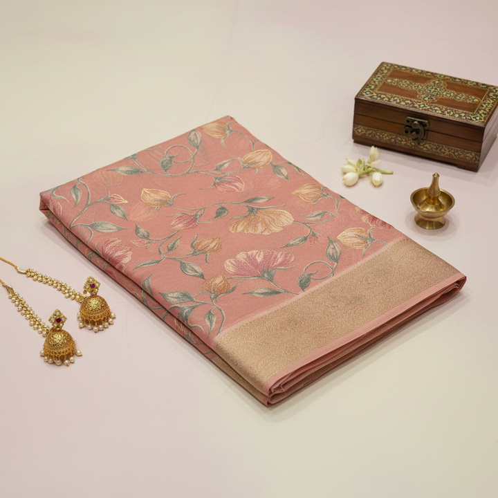 KUBERAN PEACH FANCY SAREE