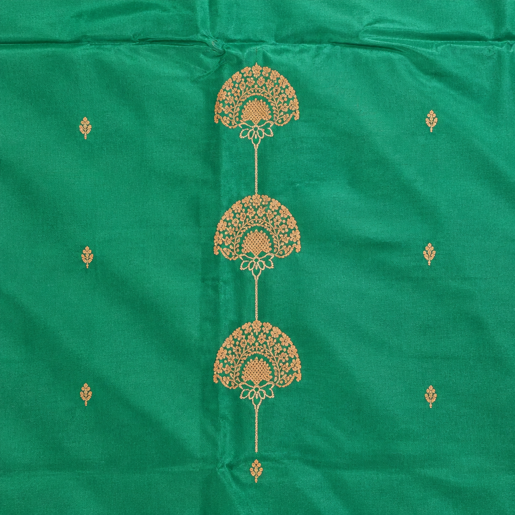 KUBERAN PEACOCK BLUE PURE BANARASI SAREE