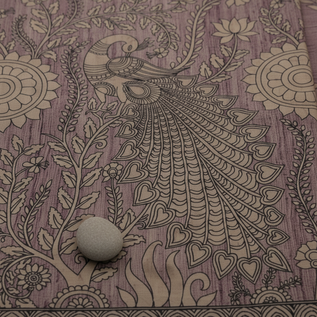 KUBERAN PURPLE SEMI TUSSAR SILK SAREE