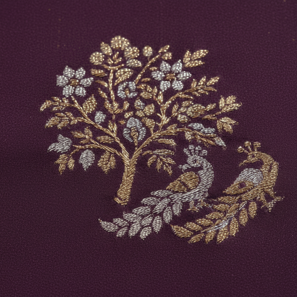 Peacock Motif Detail