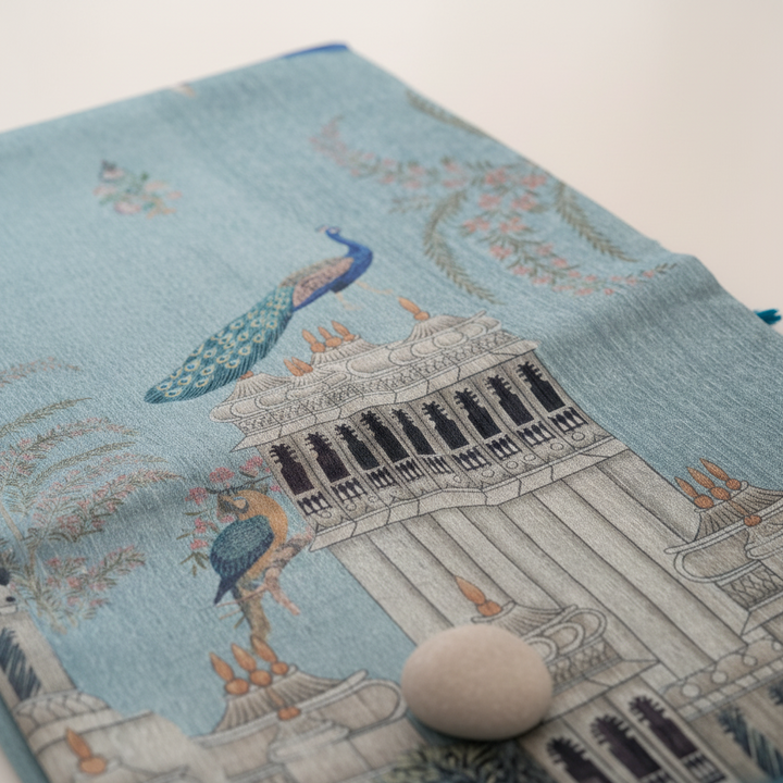 KUBERAN OCEAN BLUE LINEN COTTON