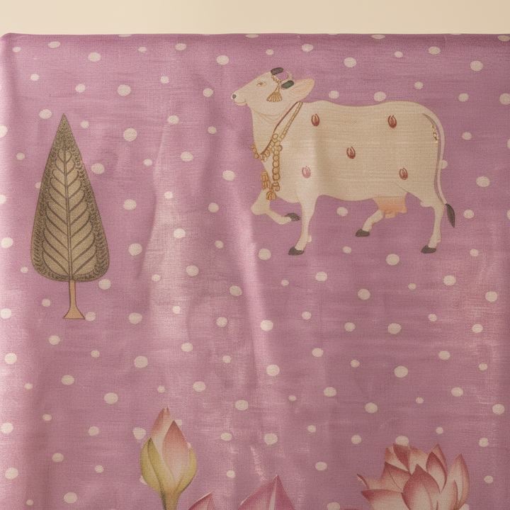 KUBERAN PINK TISSUE MYSORE SILK CREPE SAREE