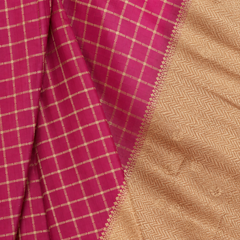 KUBERAN PINK WITH BEIGE BANARAS GEORGETTE SAREE