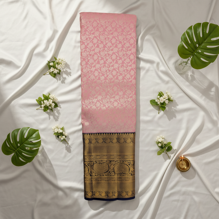 kuberan Pink Kanchipuram Silk Saree