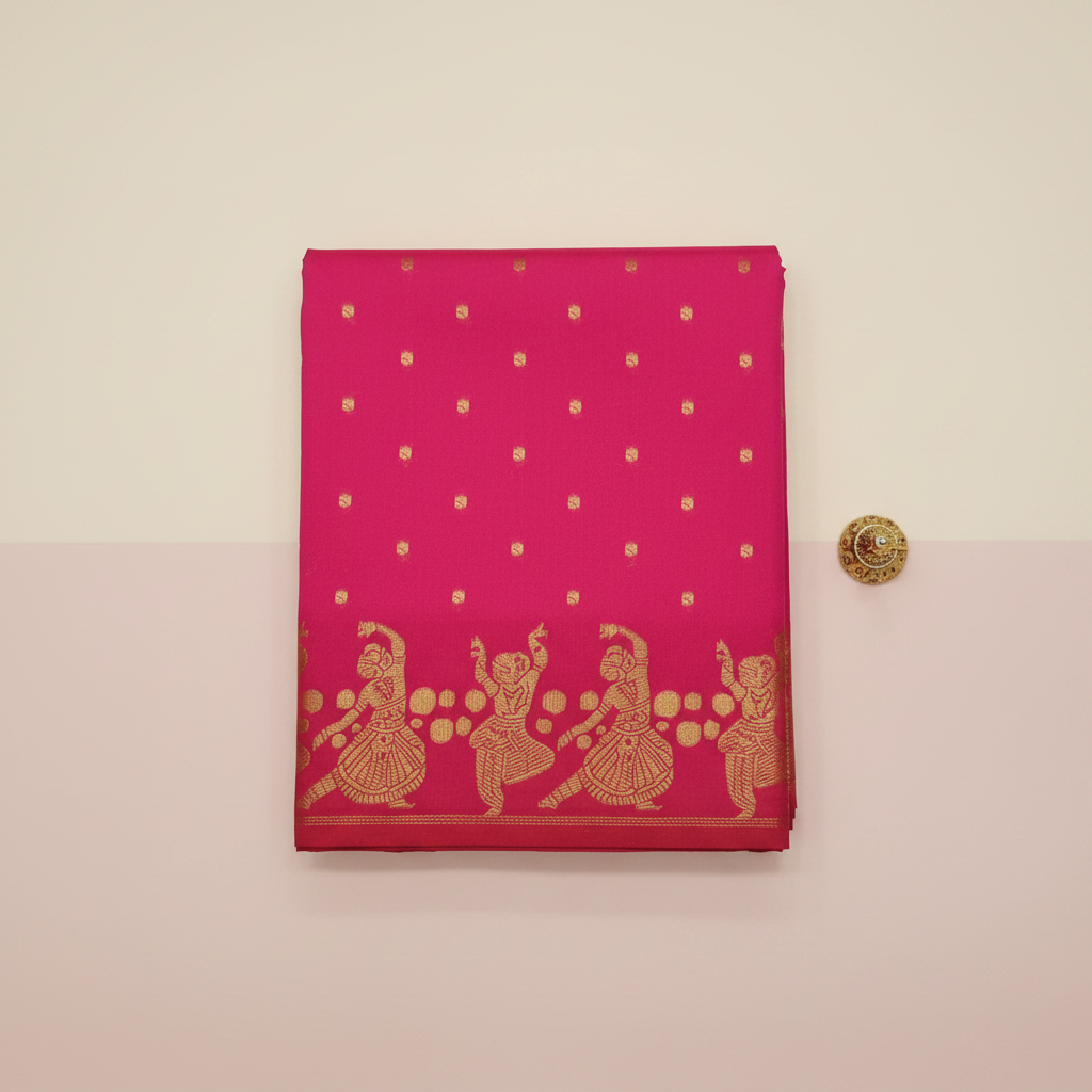 Pink Kanjivaram Silk Saree – Editorial
