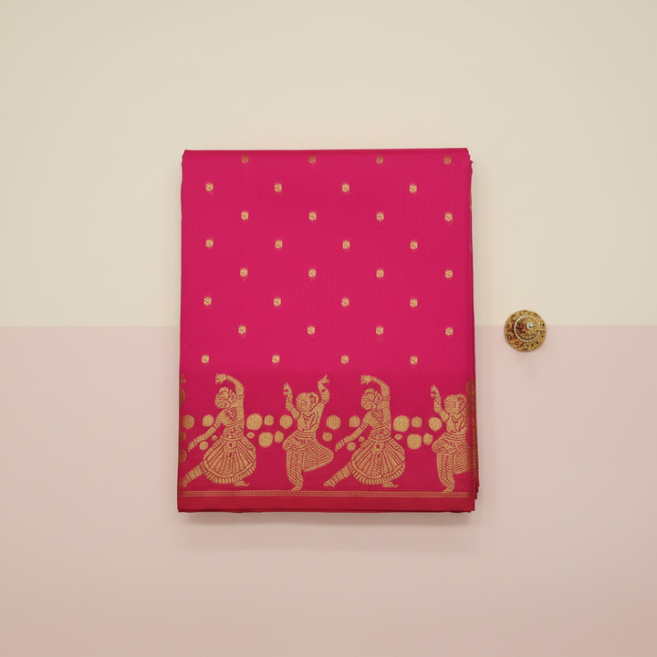 Pink Kanjivaram Silk Saree – Editorial