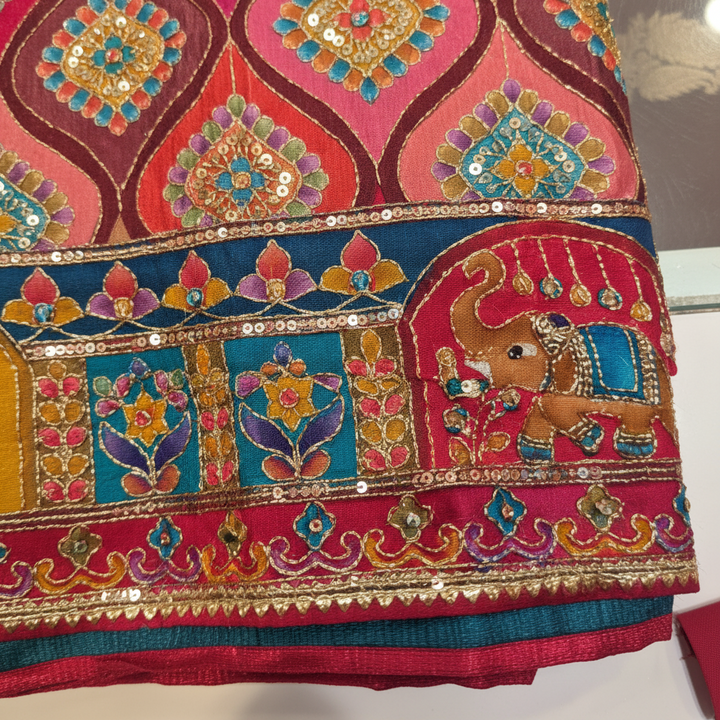 KUBERAN PINK DESIGNER FANCY SAREE