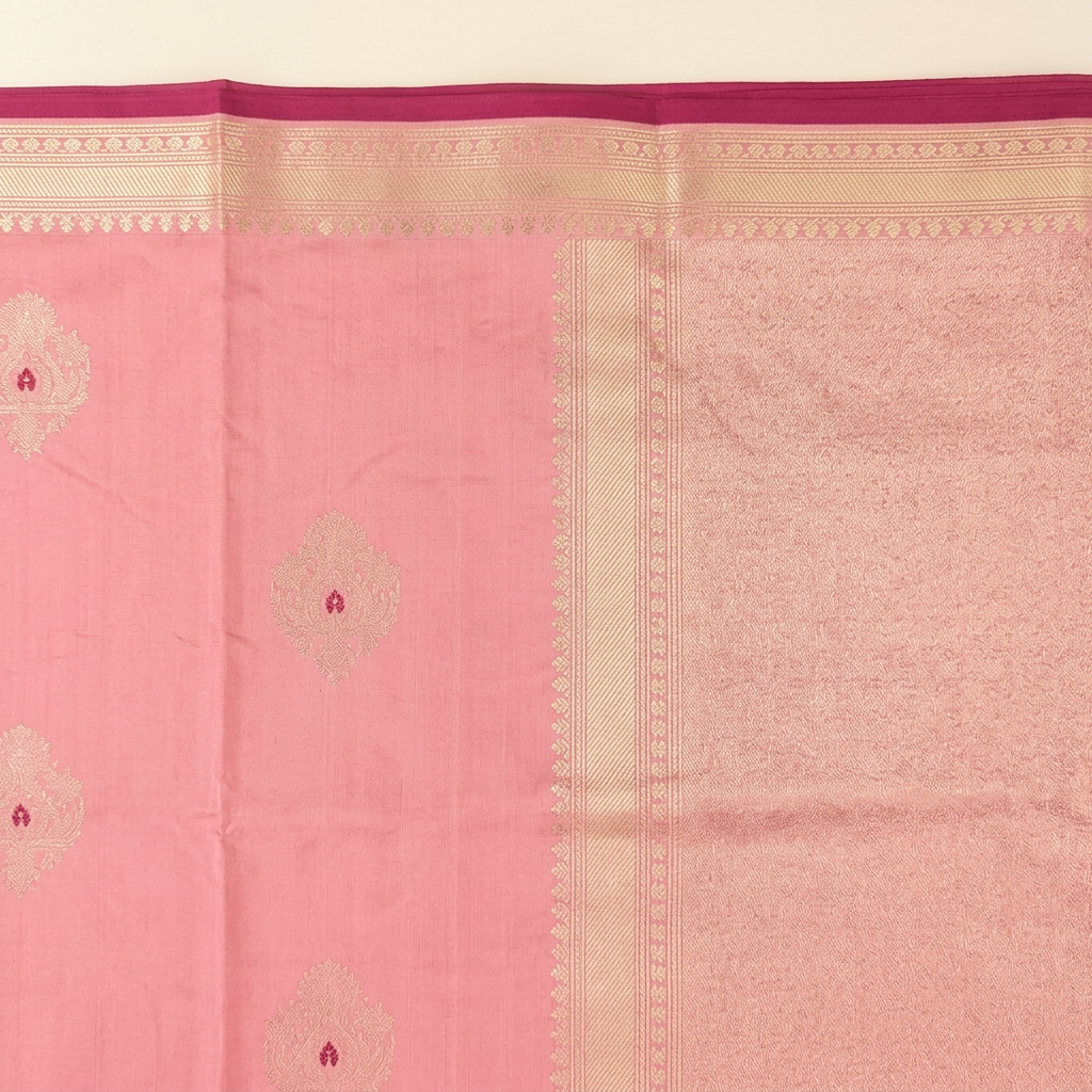 Kuberan Pink Pure Banarasi Silk Saree