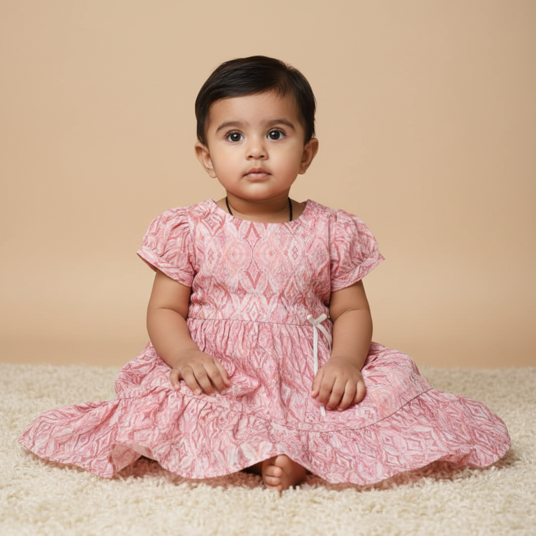 KUBERAN Pink Cotton FROCK
