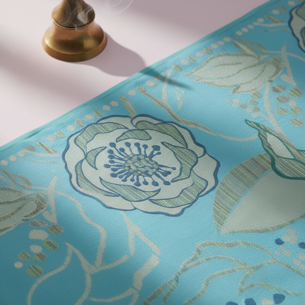 Plain to embroidered section transition