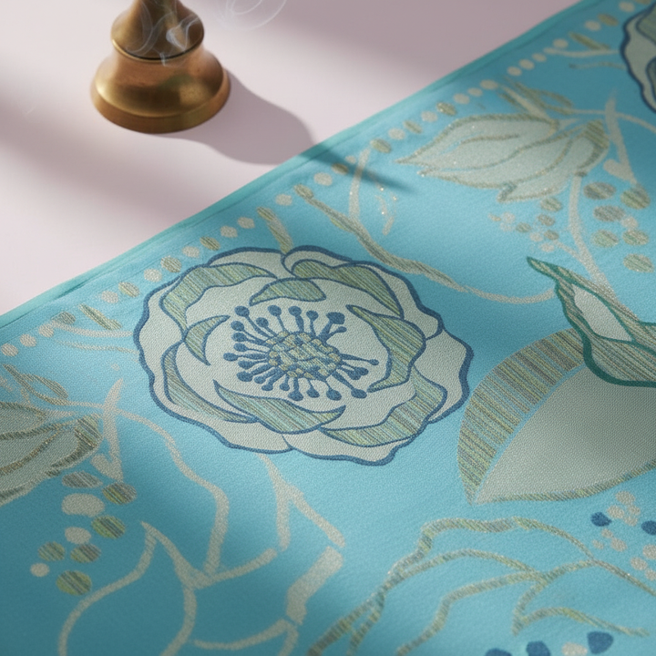 Plain to embroidered section transition