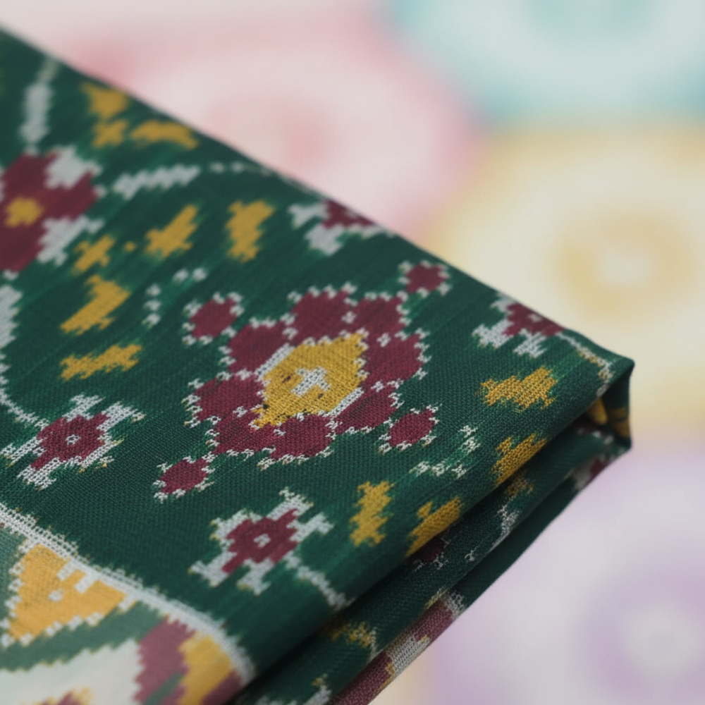 Pochampally Ikat Border Detail Close-Up