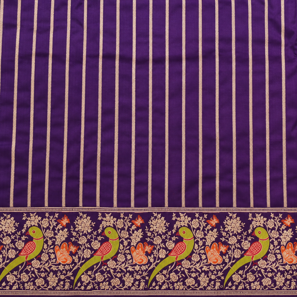 Preview of the purple striped body and bird border