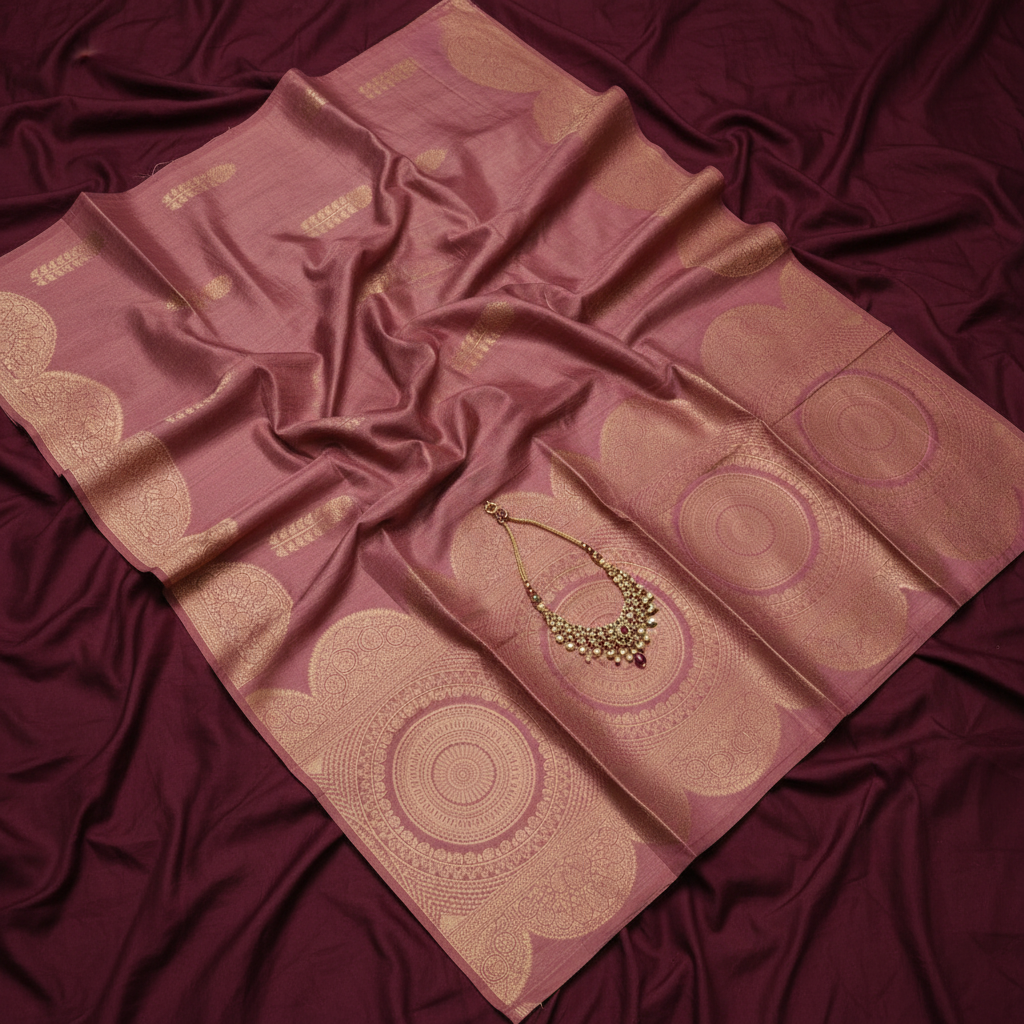 Professional flatlay saree photography