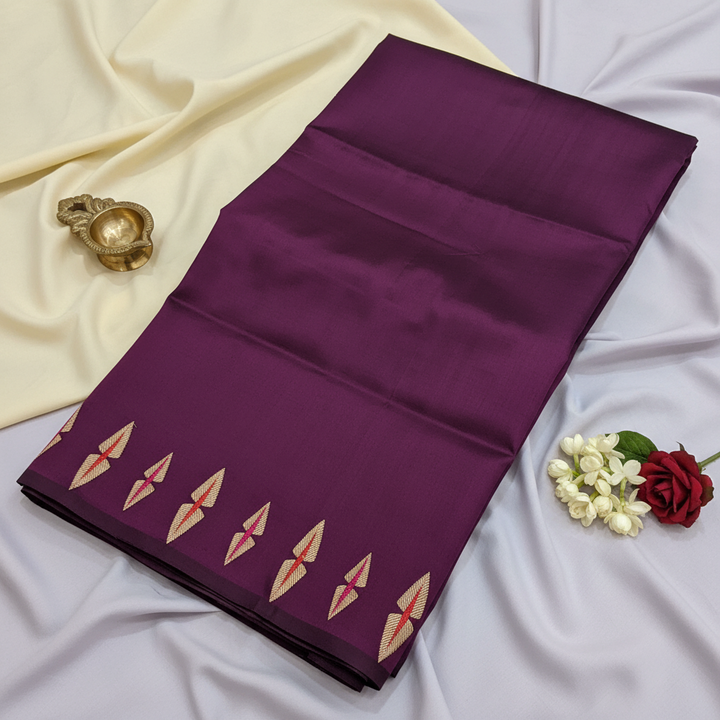 KUBERAN PURPLE PURE BANARASI SILK SAREE