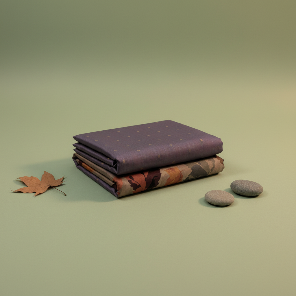 KUBERAN PURPLE SEMI TUSSAR SILK SAREE