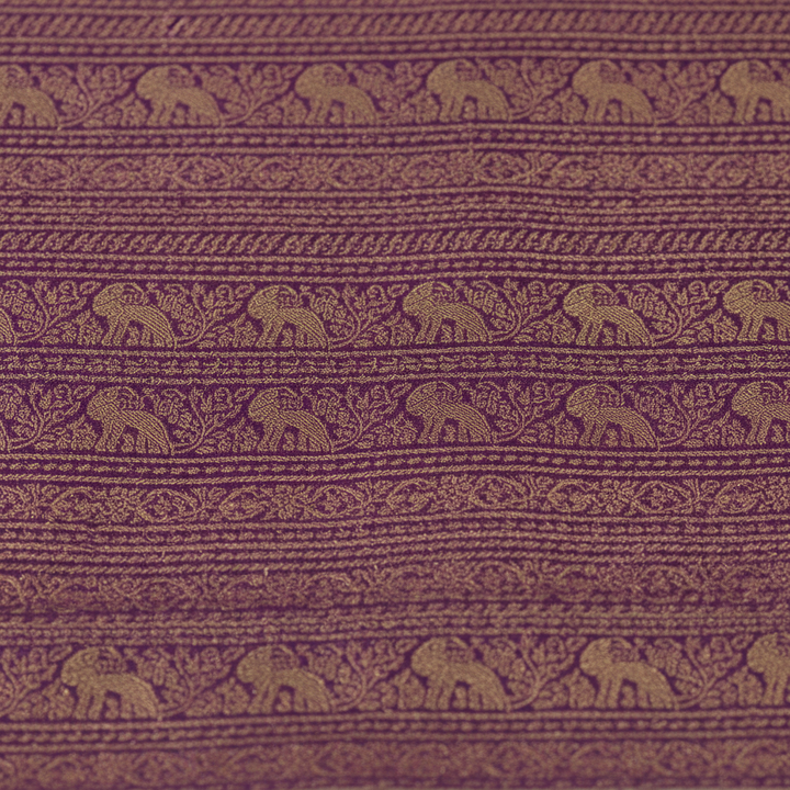 KUBERAN PURPLE MYSORE SILK CREPE SAREE