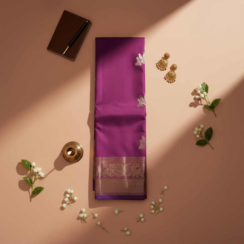 Purple Kanchipuram Silk Saree 2000x2000