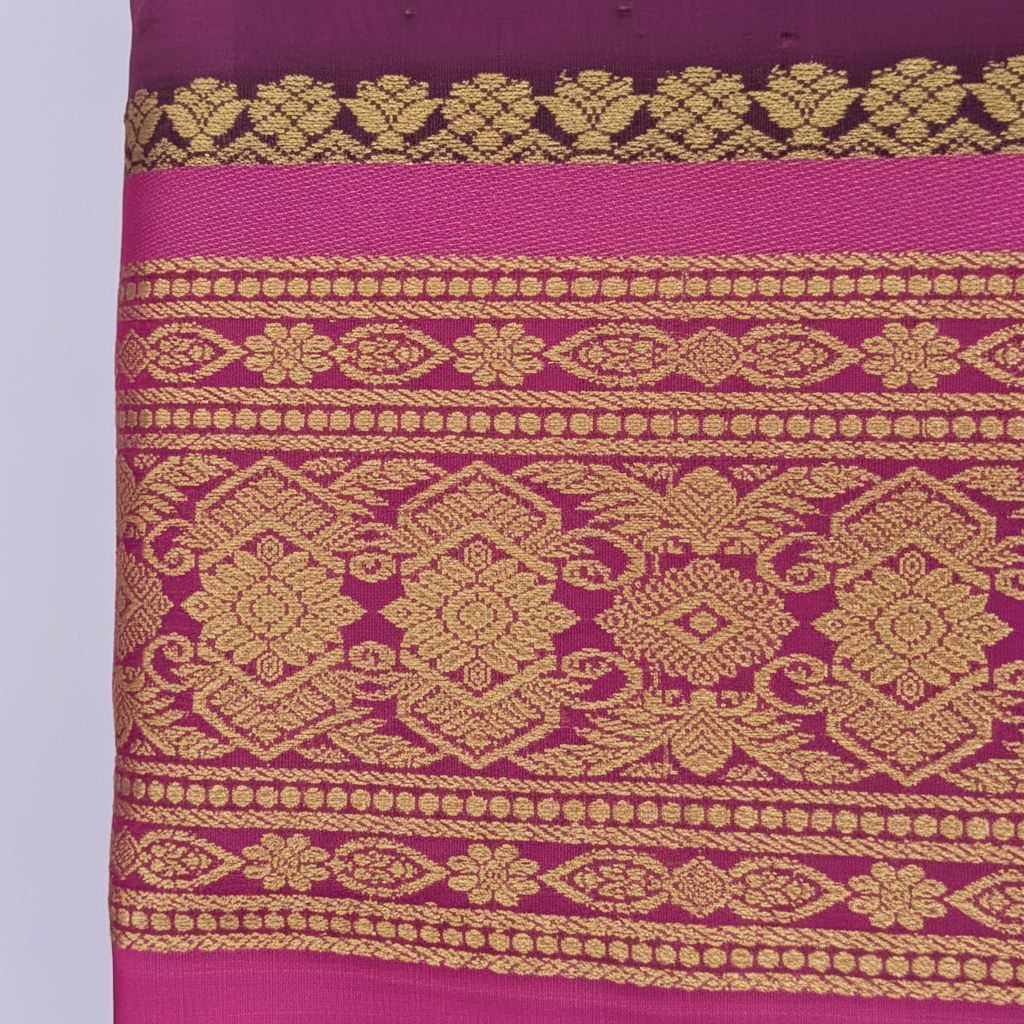 KUBERAN PURPLE PURE SILK DANCE SAREE