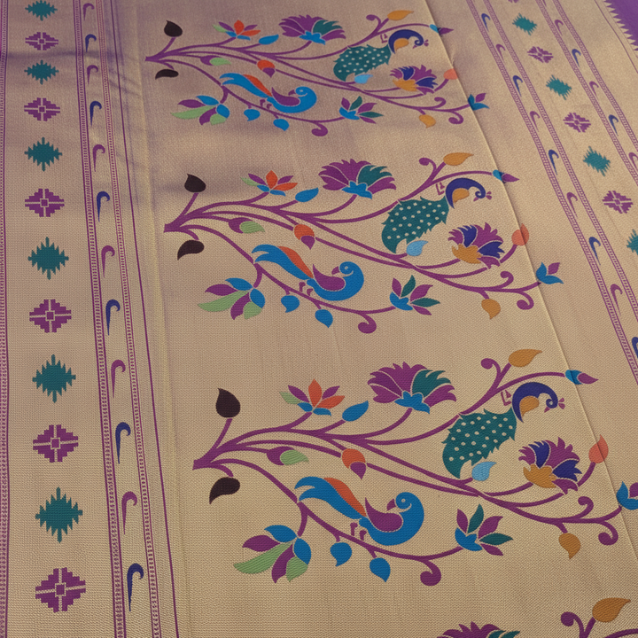 kuberan Purple Paithani Silk Saree