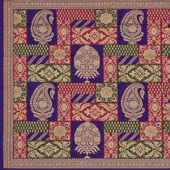 KUBERAN PURPLE PURE HANDLOOM SAREE