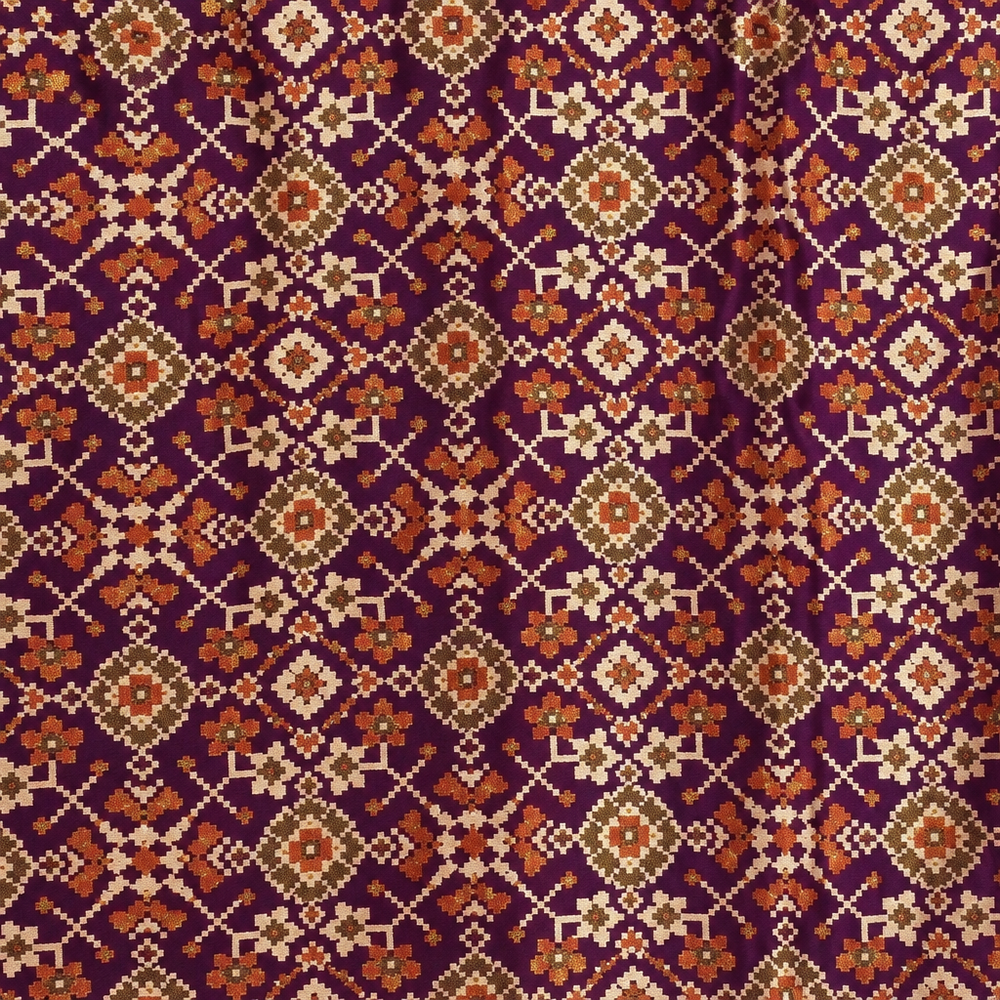 Purple saree body-pattern preview