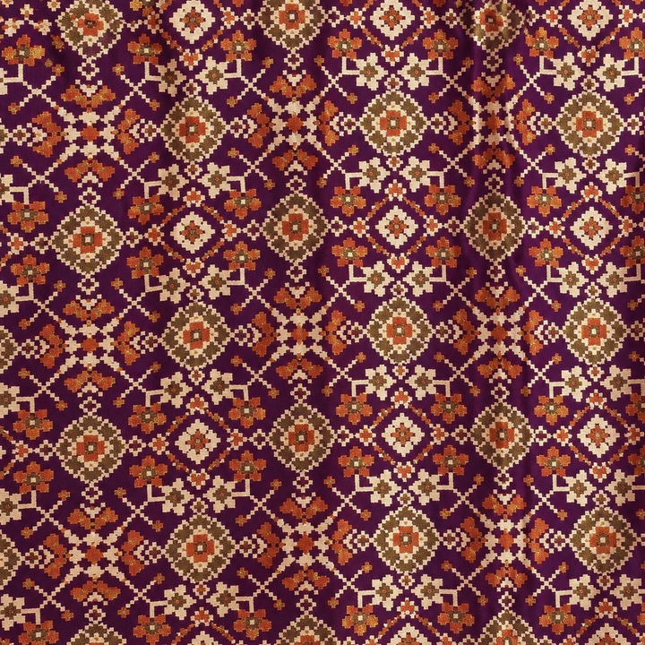 Purple saree body-pattern preview