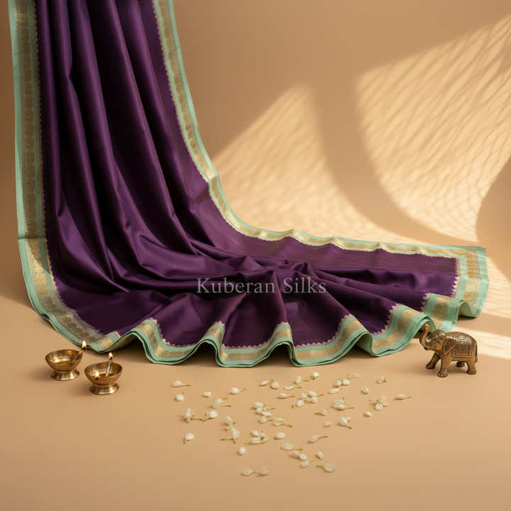 Kuberan Purple Mysore Silk Saree