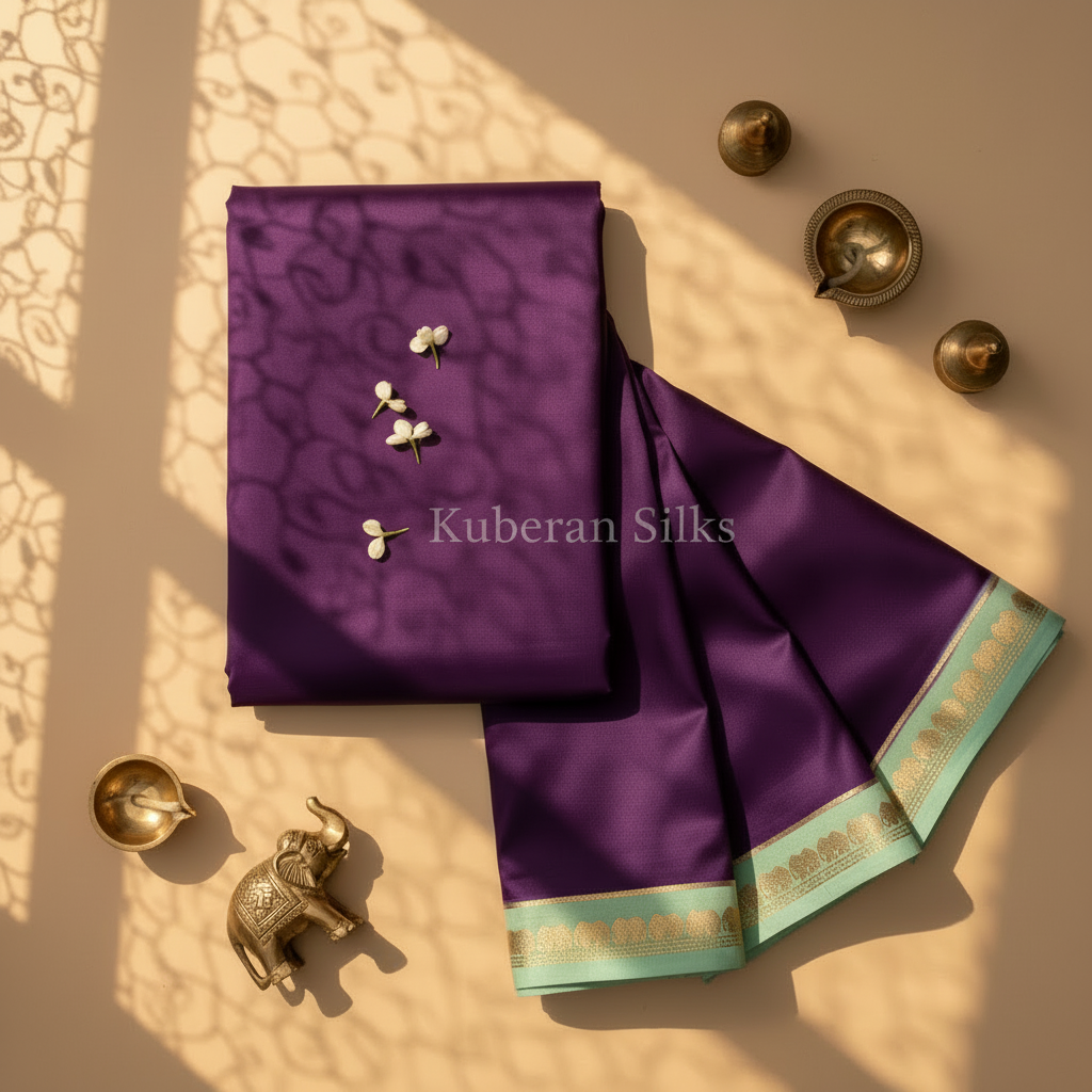 Kuberan Purple Mysore Silk Saree