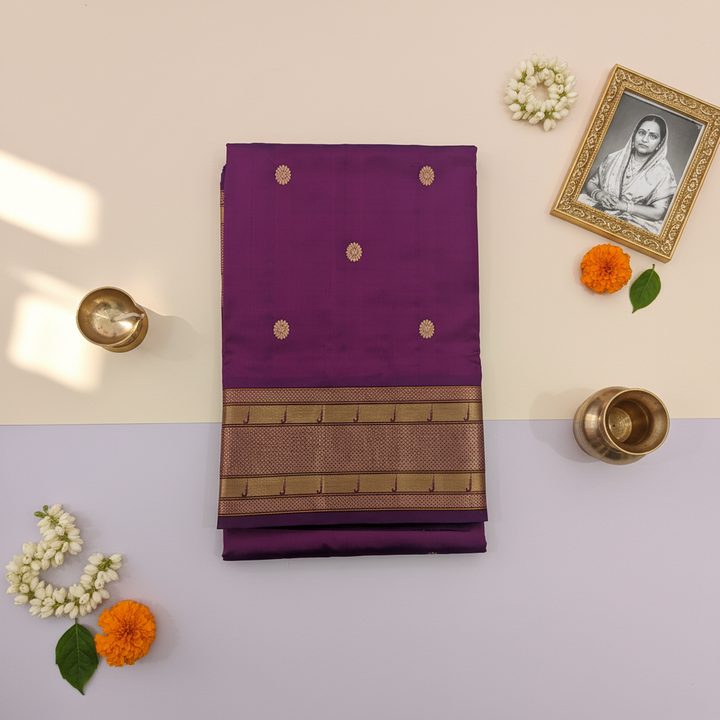 kuberan Purple Paithani Silk Saree
