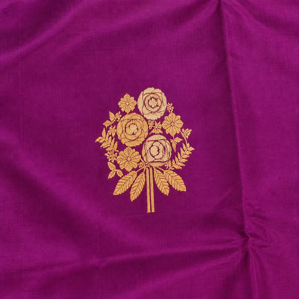 KUBERAN PURPLE PURE BANARASI SAREE