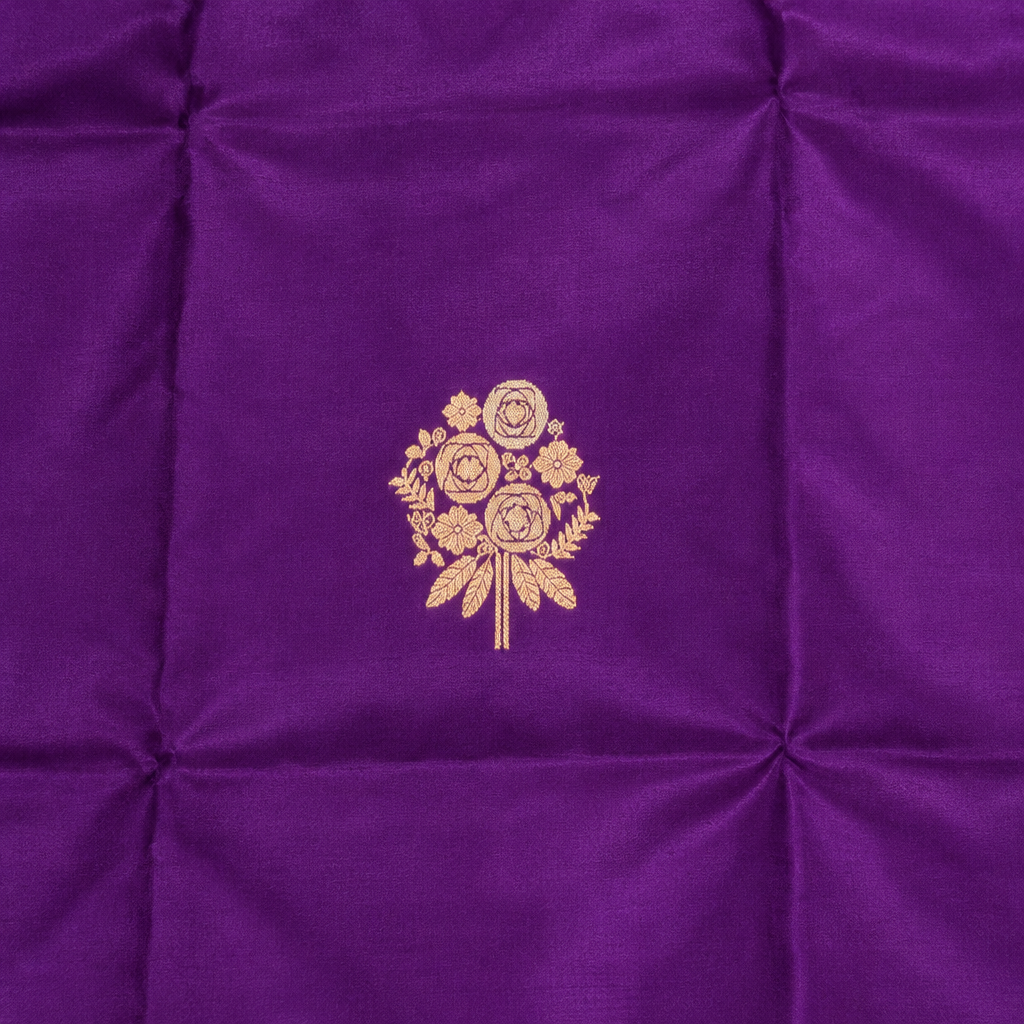 KUBERAN PURPLE PURE BANARASI SAREE