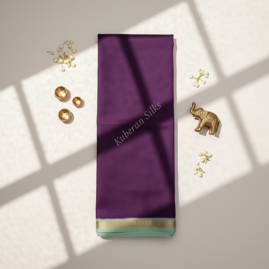 Kuberan Purple Mysore Silk Saree