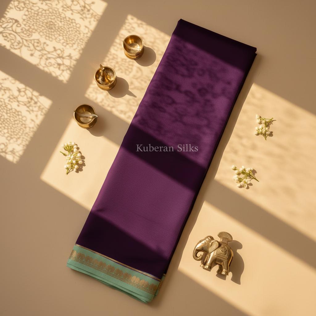 Kuberan Purple Mysore Silk Saree