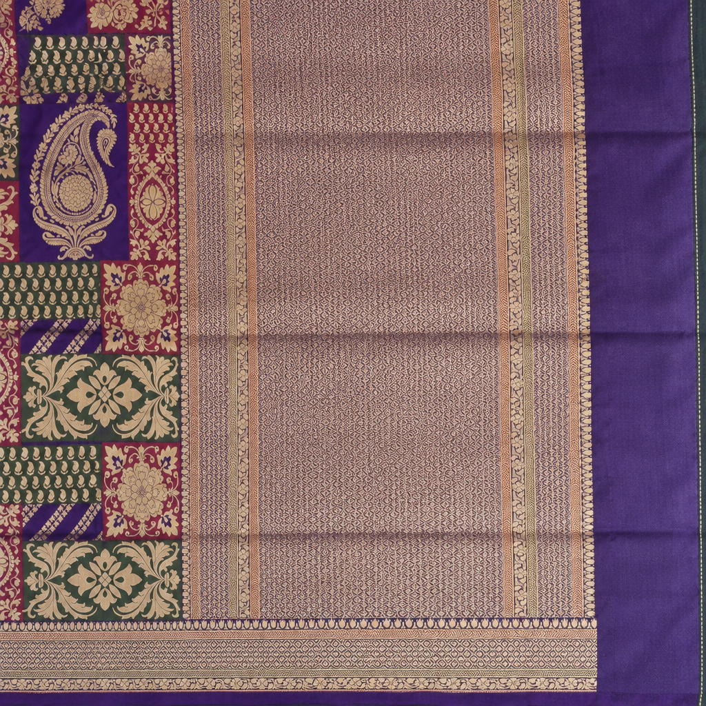 KUBERAN PURPLE PURE HANDLOOM SAREE