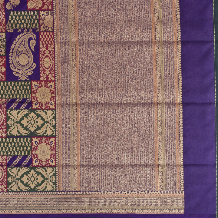 KUBERAN PURPLE PURE HANDLOOM SAREE