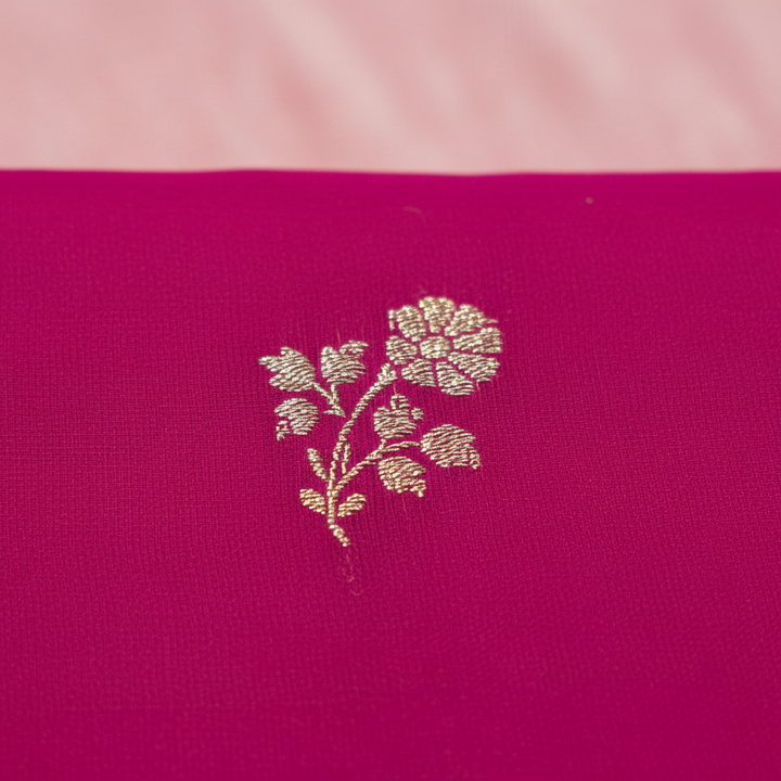 KUBERAN DARK PINK MASHRU BANARASI SILK SAREE
