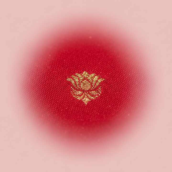 KUBERAN RED MASHRU SEMI BANARASI SILK SAREE