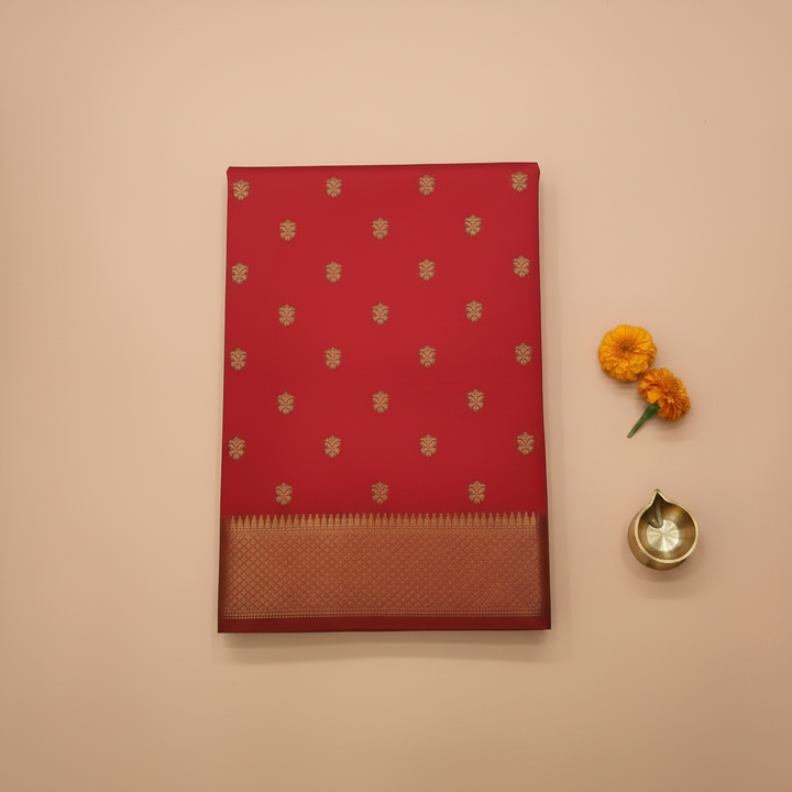 KUBERAN DARK PINK RAW SILK SAREE